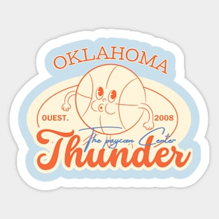 vintage okc thunder basketball Sticker